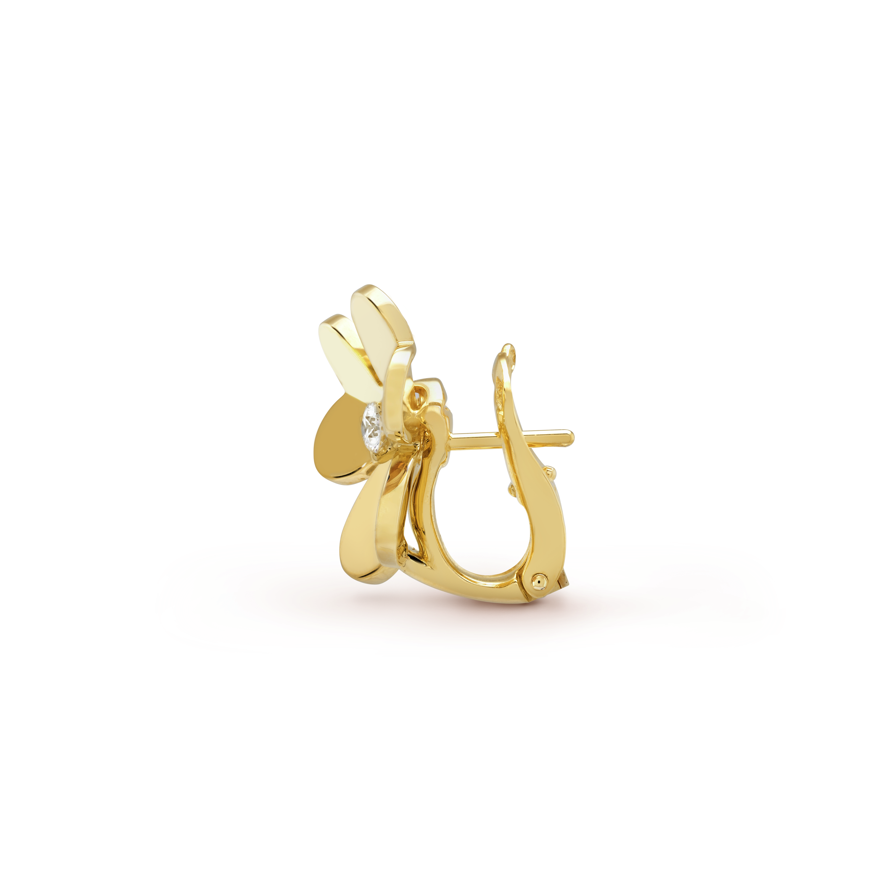 أقراط أذن فريفول، موديل صغير, ذهب أصفر 18 قيراط, ماس:  2 أحجار,  0.17 الوزن, Profile, Jewelry Earrings - Van Cleef & Arpels