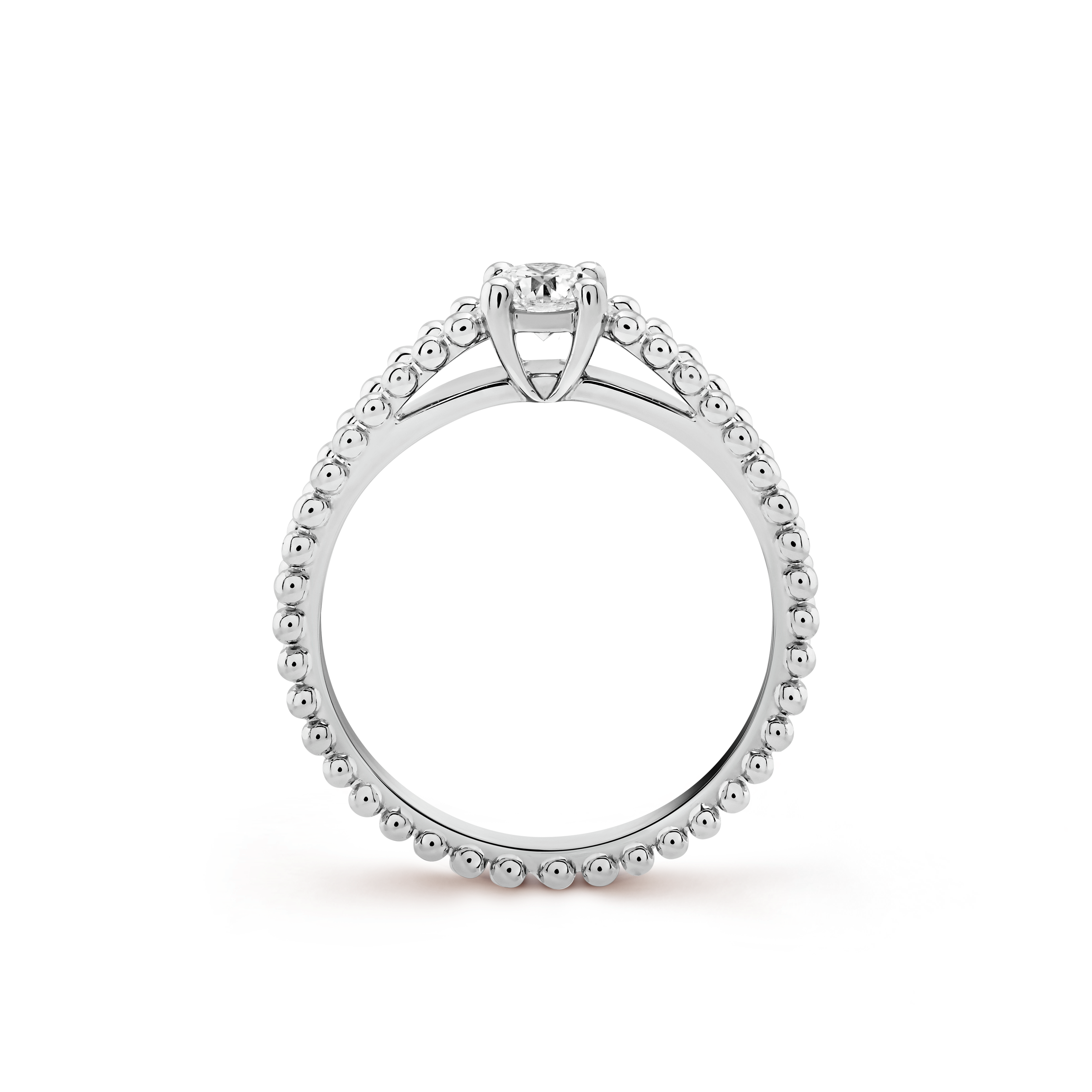 Estelle solitaire 0.30 carat EVVS2, Platinum, Diamond:  1 stone,  0.3 carat, Profile, Jewelry Ring - Van Cleef & Arpels