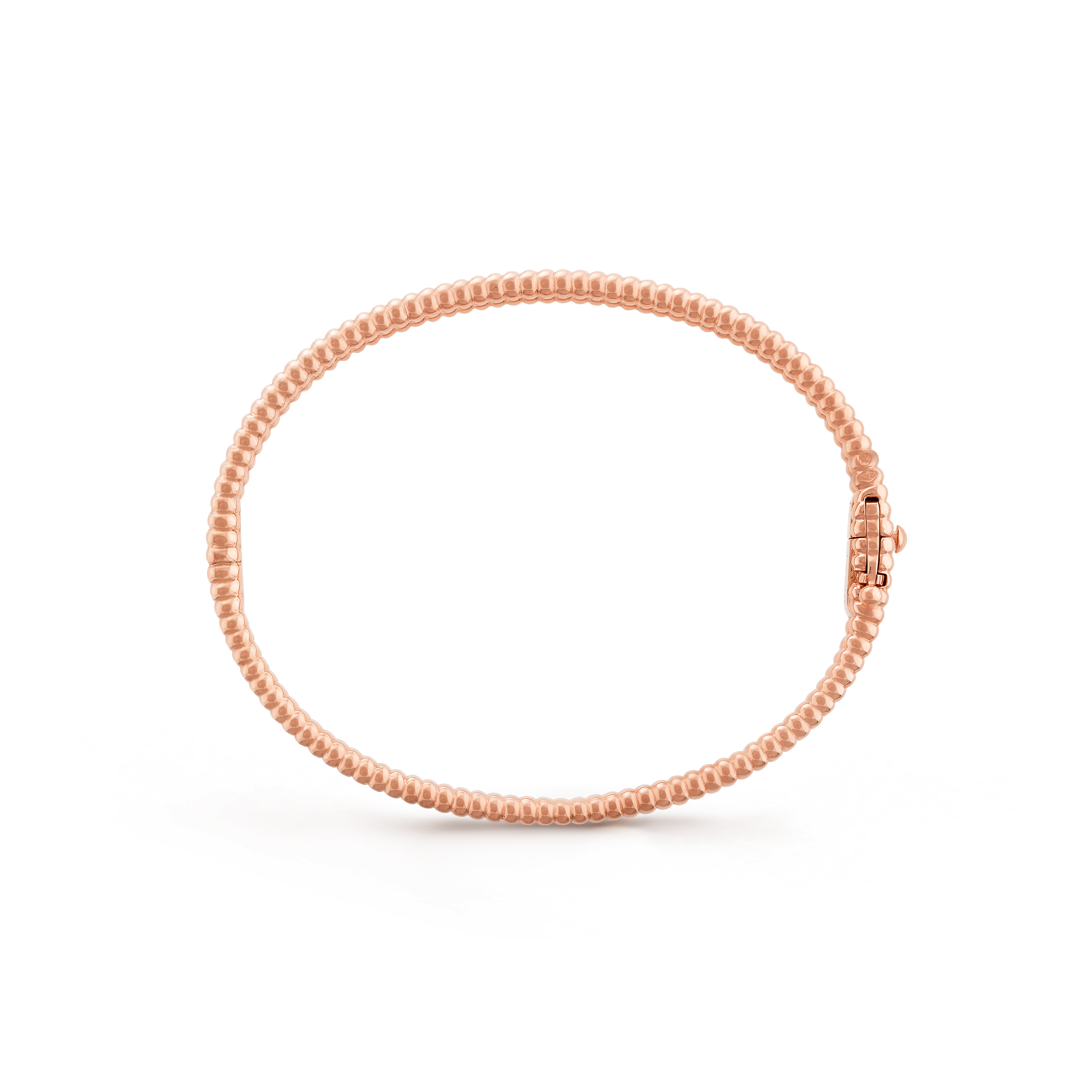 Perlée diamonds bracelet, 1 row, extra small model, 18K rose gold, Diamond:  72 stones,  1.94 carats, Front, Jewelry Bracelet - Van Cleef & Arpels