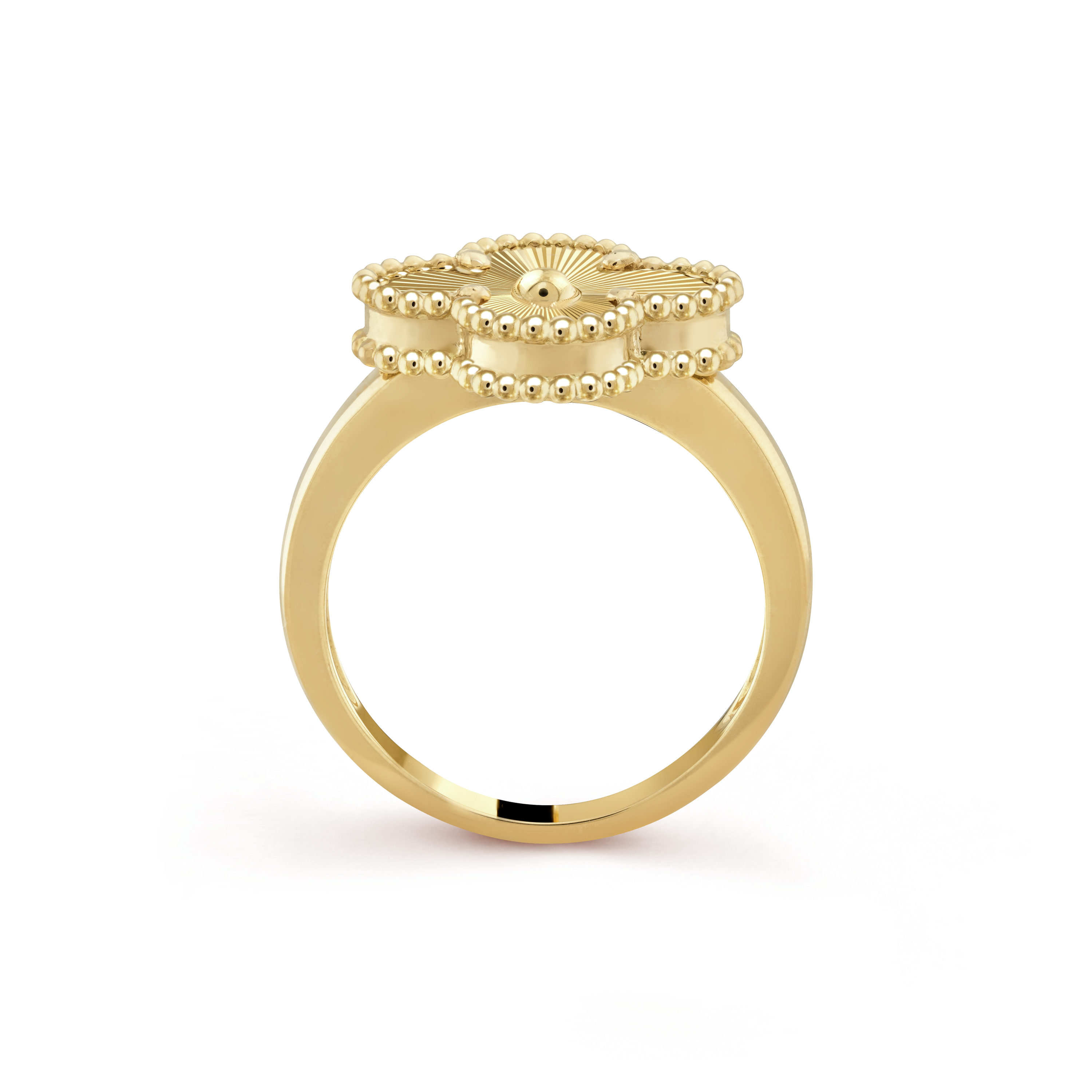 Vintage Alhambra ring, 18K yellow gold, Profile, Jewelry Ring - Van Cleef & Arpels